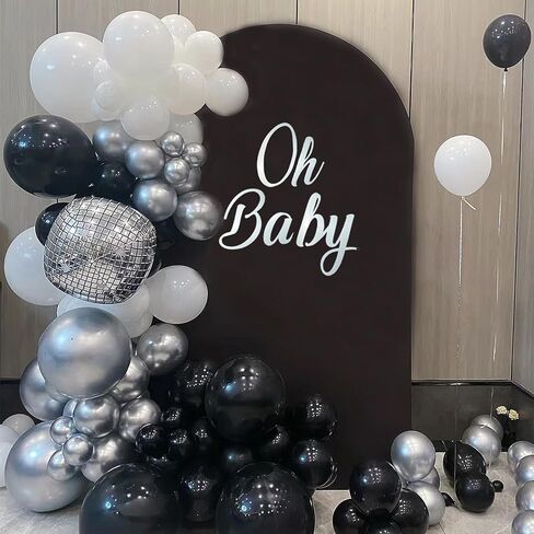 Oh Baby Sign for Backdrop, Oh Baby Sign Sliver Baby Shower Stickers Decorations Baby Letters for Baby Shower Oh Baby Acrylic Mirror Wall Decals Baby Shower Decor Oh Baby Decal Backdrop in Kuwait