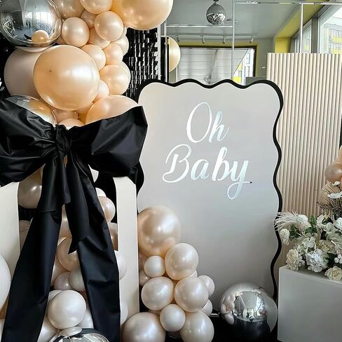 Oh Baby Sign for Backdrop, Oh Baby Sign Sliver Baby Shower Stickers Decorations Baby Letters for Baby Shower Oh Baby Acrylic Mirror Wall Decals Baby Shower Decor Oh Baby Decal Backdrop in Kuwait