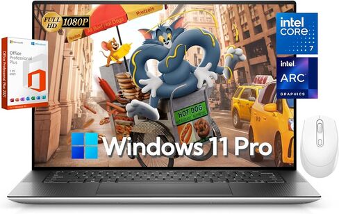 Dell XPS 15 Business Laptop - Windows 11 Pro & Lifetime Microsoft Office, 15.6" FHD+ Display, CPU i7-13620H (10 core), 32 GB DDR5, 1 TB SSD, Arc Graphics A370M, WiFi 6, Backlit Keyboard, with Mouse in Saudi Arabia