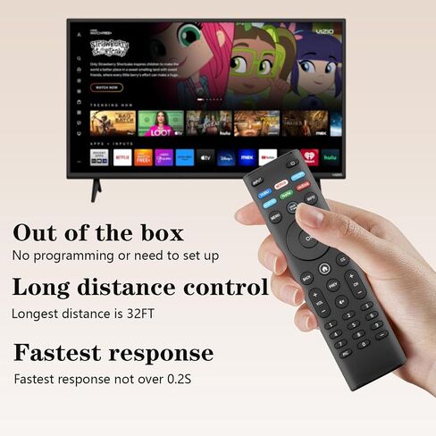 Replacement Remote Control for Vizio Smart TV (XRT140), Compatible with E/V/M/D/P/PX Series LED LCD HD 4K UHD HDR Smart TVs in Saudi Arabia