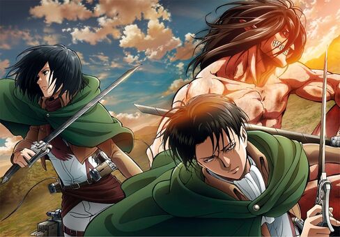 Clementoni - 35138 - Puzzle Attack On Titan - 500 Pièces - Puzzle Adulte, Divertissement Pour Adultes - Fabriqué En Italie in Saudi Arabia