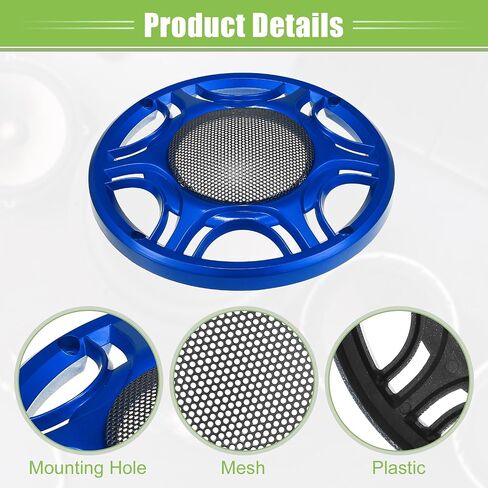 ACROPIX Universal 6.5" Car Speaker Grills Cover Mesh Round 6.5 Inch Audio Speaker Subwoofer Guard Protector Case with Mounting Screws Iron Blue - Pack of 1 in Saudi Arabia