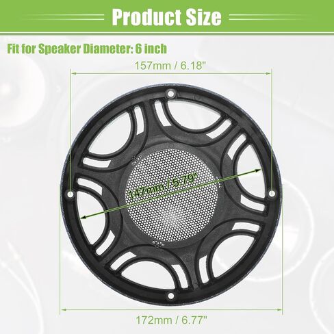 ACROPIX Universal 6.5" Car Speaker Grills Cover Mesh Round 6.5 Inch Audio Speaker Subwoofer Guard Protector Case with Mounting Screws Iron Blue - Pack of 1 in Saudi Arabia