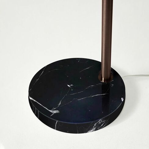 مصباح أرضي من Brightech Mason Arc - مصباح قائم على الزاوية الحديثة مع غطاء مصباح طبل معلق فريد لغرفة المعيشة - إضاءة علوية ساطعة، إضاءة معلقة منحنية لغرفة النوم. مكتبة دن - برونزية in Kuwait