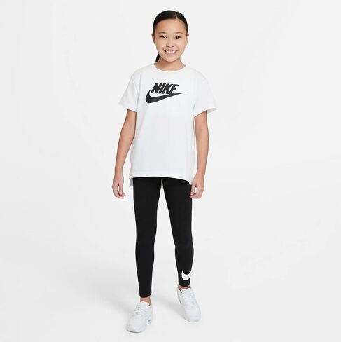 Nike Girl's NSW Tee DPTL Basic Futura (Little Kids/Big Kids) White/Ocean Bliss XL (18-20 Big Kid) in Saudi Arabia