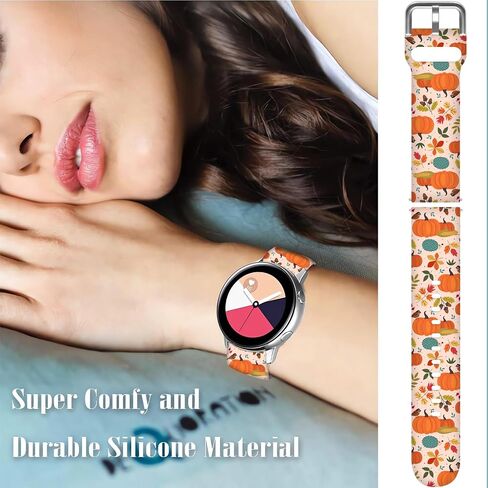 20mm Silicone Band Compatible with Samsung Galaxy Watch 6/6 Classic / 5/5 Pro / 4/4 Classic / 3 / Active 2 1, Sizes 40mm 41mm 42mm 44mm 45mm 46mm, Replacement Strap for Women Men in Saudi Arabia