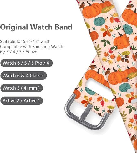 20mm Silicone Band Compatible with Samsung Galaxy Watch 6/6 Classic / 5/5 Pro / 4/4 Classic / 3 / Active 2 1, Sizes 40mm 41mm 42mm 44mm 45mm 46mm, Replacement Strap for Women Men in Saudi Arabia