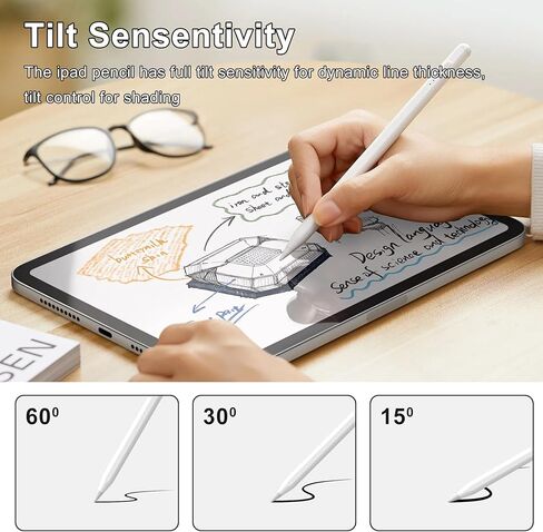 Stylus Pen for iPad - 13 Min Fast Charging Apple Pencil with Palm Rejection & Tilt Sensitivity, Magnetic iPad Pencil for iPad 6-10 Generation, iPad Air 3 4 5, iPad Mini 5 6, iPad Pro 11" 12.9" M4 in Kuwait