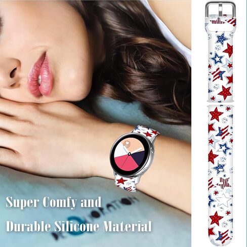 20mm Silicone Band Compatible with Samsung Galaxy Watch 6/6 Classic / 5/5 Pro / 4/4 Classic / 3 / Active 2 1, Sizes 40mm 41mm 42mm 44mm 45mm 46mm, Replacement Strap for Women Men in Saudi Arabia