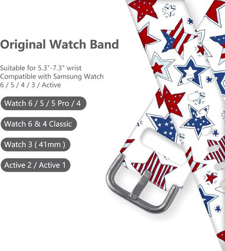20mm Silicone Band Compatible with Samsung Galaxy Watch 6/6 Classic / 5/5 Pro / 4/4 Classic / 3 / Active 2 1, Sizes 40mm 41mm 42mm 44mm 45mm 46mm, Replacement Strap for Women Men in Saudi Arabia