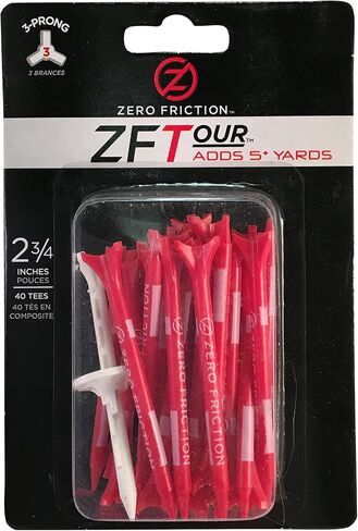 Zero Friction Tour 3-Prong Golf Tees (2-3/4 Inch, Blue, Pack of 40) in Saudi Arabia