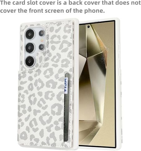 iCoverCase Compatible with Samsung Galaxy S24 Ultra Case with Card Holder, S24 Ultra Wallet Case for Women Men [RFID Blocking] PU Leather Protective Phone Case for S24 Ultra 5G (Gray Leopard) in Saudi Arabia