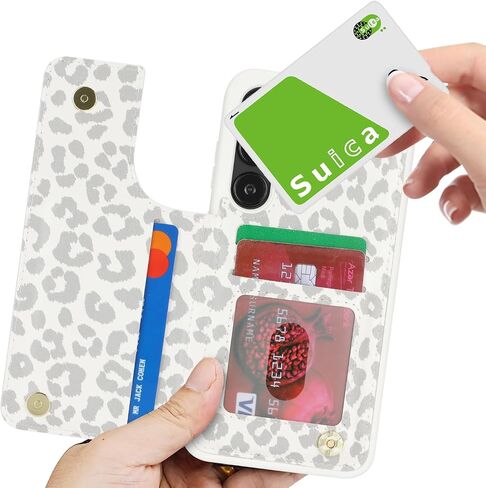 iCoverCase Compatible with Samsung Galaxy S24 Ultra Case with Card Holder, S24 Ultra Wallet Case for Women Men [RFID Blocking] PU Leather Protective Phone Case for S24 Ultra 5G (Beige Leopard) in Saudi Arabia