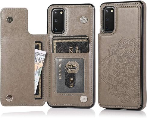 Samsung Galaxy S20 FE 5G Case S20FE Card Credit Holder Wallet Protective Cover with Card Slot and Leather Case for Samsung S20 Fe 6.5Inch (Green) in Saudi Arabia