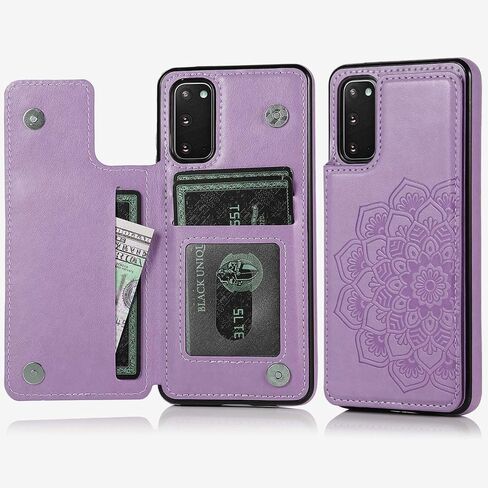 Samsung Galaxy S20 FE 5G Case S20FE Card Credit Holder Wallet Protective Cover with Card Slot and Leather Case for Samsung S20 Fe 6.5Inch (Green) in Saudi Arabia