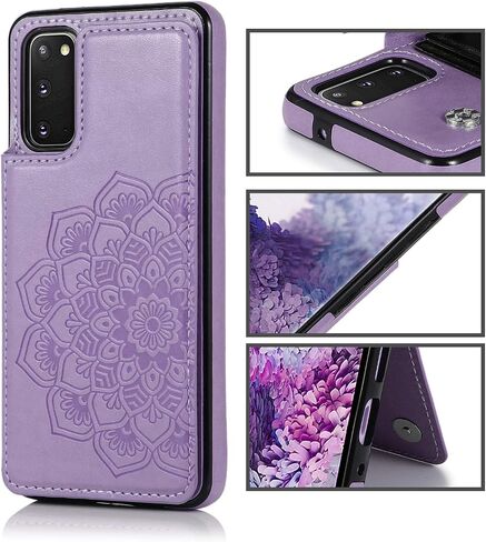 Samsung Galaxy S20 FE 5G Case S20FE Card Credit Holder Wallet Protective Cover with Card Slot and Leather Case for Samsung S20 Fe 6.5Inch (Green) in Saudi Arabia