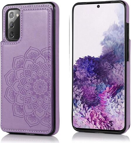 Samsung Galaxy S20 FE 5G Case S20FE Card Credit Holder Wallet Protective Cover with Card Slot and Leather Case for Samsung S20 Fe 6.5Inch (Green) in Saudi Arabia