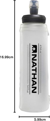Nathan 14oz Soft Flask with Bite Top. Fits ALL Nathan Vests. Flexible Water Bottle in Saudi Arabia