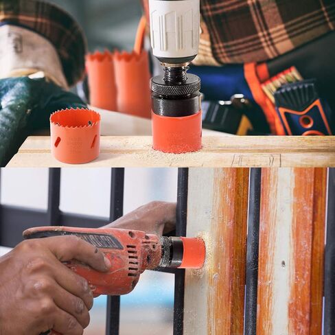 طقم منشار ثقب ثنائي المعدن، ARTIPOLY 17 قطعة 3/4 بوصة إلى 2-1/2 بوصة طقم منشار كامل الفتحة في علبة مع مماسك ومحولات ومفتاح سداسي وقطعة مثقاب للمعادن ولوحة PVC والجدران الجافة، فولاذ متين عالي السرعة in Kuwait