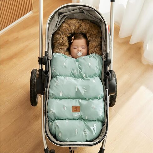 Baby Stroller Bunting Bags Stroller Footmuff Universal Sleeping Bag Winter Outdoor Hooded Bunting Bag Windproof and Water-Resistant Suitable Below 5 ℃ in Kuwait