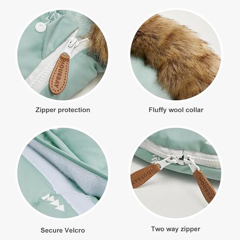 Baby Stroller Bunting Bags Stroller Footmuff Universal Sleeping Bag Winter Outdoor Hooded Bunting Bag Windproof and Water-Resistant Suitable Below 5 ℃ in Kuwait