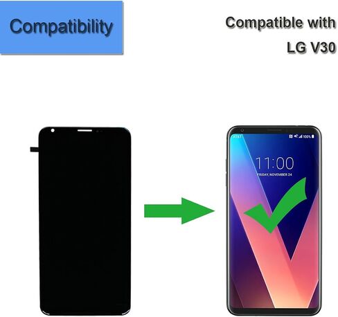 for LG V30 OLED Touch Screen H931 V300S VS996 US998 H933 H932 H930K V300K V300L 6.0" Assembly Display Touch Screen Digitizer Glass LCD with Frame + Tools in Saudi Arabia