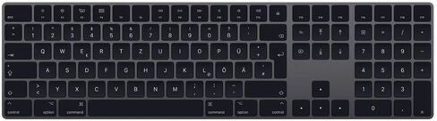 Apple Magic Keyboard with Numeric Keypad (Wireless, Rechargable) (French - AZERTY) - Space Gray (Renewed) in Saudi Arabia