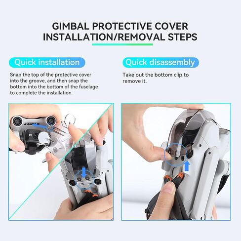 مجموعة XINANEE 3 في 1 قابلة للطي والذهاب، غطاء عدسة Gimbal، حامل المروحة، معدات الهبوط لملحقات DJI Mini 3 Pro Drone - أجزاء بديلة للحماية الواقية in Saudi Arabia