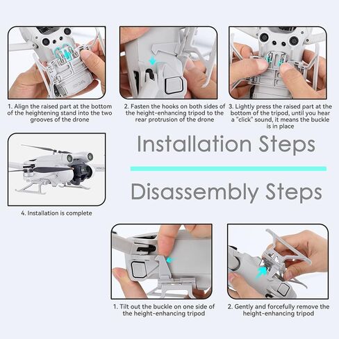 مجموعة XINANEE 3 في 1 قابلة للطي والذهاب، غطاء عدسة Gimbal، حامل المروحة، معدات الهبوط لملحقات DJI Mini 3 Pro Drone - أجزاء بديلة للحماية الواقية in Saudi Arabia