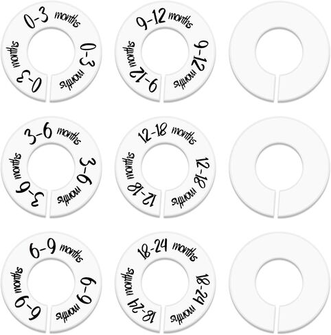 6 PCS Baby Size Closet Dividers, Baby Closet Organizer, Clothes Organizer Rack Size Dividers, Baby Closet Size Dividers for Home Nursery Baby Clothes Organizer (6) in Saudi Arabia