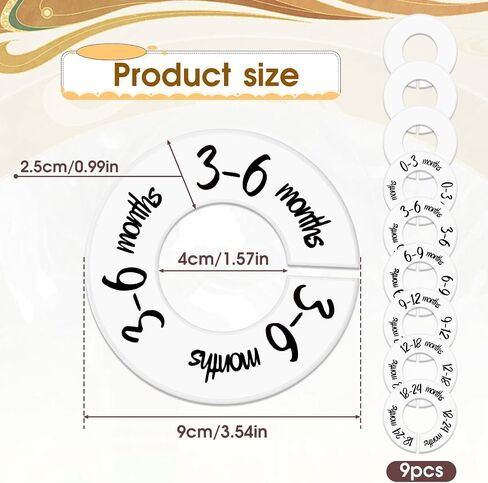 6 PCS Baby Size Closet Dividers, Baby Closet Organizer, Clothes Organizer Rack Size Dividers, Baby Closet Size Dividers for Home Nursery Baby Clothes Organizer (6) in Saudi Arabia