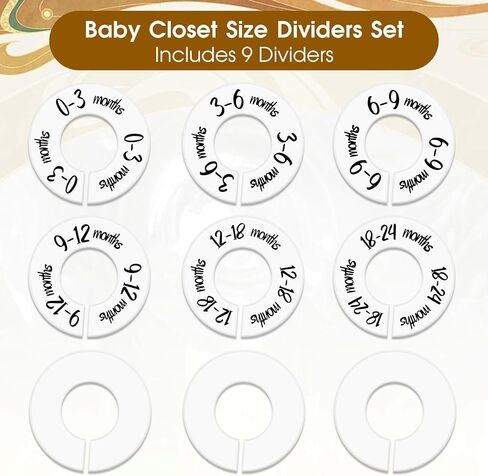 6 PCS Baby Size Closet Dividers, Baby Closet Organizer, Clothes Organizer Rack Size Dividers, Baby Closet Size Dividers for Home Nursery Baby Clothes Organizer (6) in Saudi Arabia