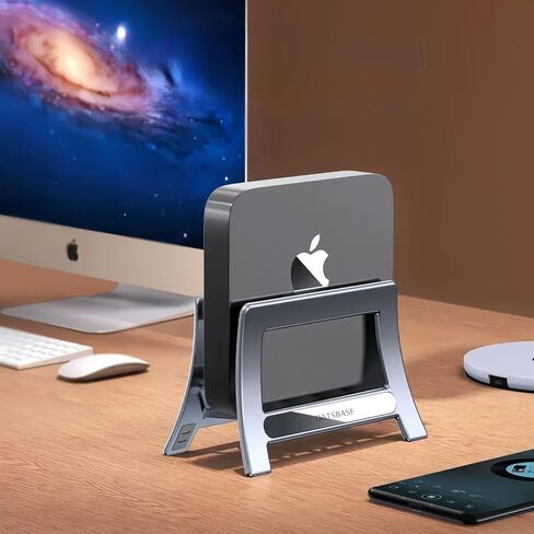 Vertical Laptop Stand for Desk, Gravity Locking Laptop Holder Vertical Stand Space-Saving Organizer for MacBook, iPad Mini/Pro, Surface, Samsung, HP, Dell and More - (Black, ABS Plastic) in Saudi Arabia