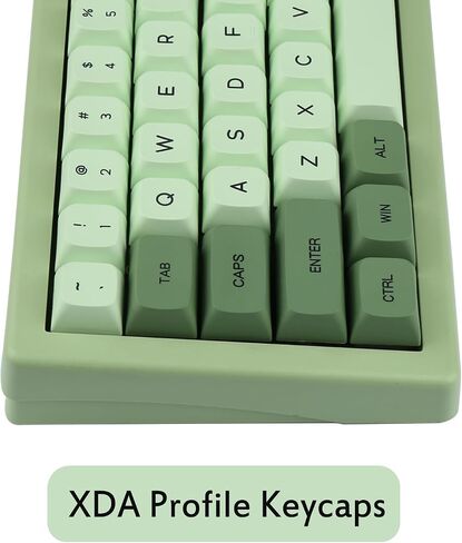 Happy Balls Matcha XDA Keycaps PBT Dye Sub Cherry MX Keyset Custom XDA Profile Key Caps for 61 65 68 75 84 87 96 98 104 108 MX Switches لوحات المفاتيح الميكانيكية (ماتشا-الإنجليزية) in Saudi Arabia