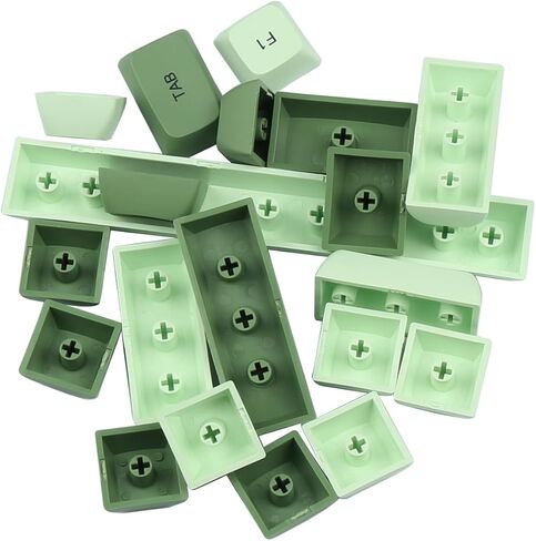 Happy Balls Matcha XDA Keycaps PBT Dye Sub Cherry MX Keyset Custom XDA Profile Key Caps for 61 65 68 75 84 87 96 98 104 108 MX Switches لوحات المفاتيح الميكانيكية (ماتشا-الإنجليزية) in Saudi Arabia