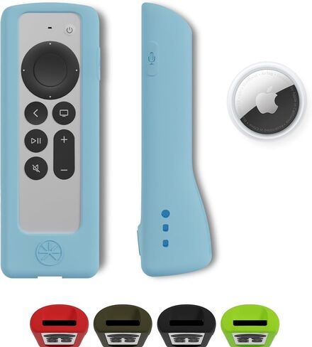 GripStand™ Apple TV Remote Case: Stand-Up Design, Enhanced Grip, Anti-Slip & Drop Protection, AirTag Compatible, Fits Siri Apple TV 4K/HD (2nd & 3rd Gen) – Sky Glow by 73&Sunny. in Saudi Arabia