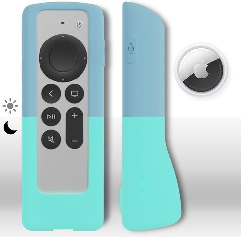 GripStand™ Apple TV Remote Case: Stand-Up Design, Enhanced Grip, Anti-Slip & Drop Protection, AirTag Compatible, Fits Siri Apple TV 4K/HD (2nd & 3rd Gen) – Sky Glow by 73&Sunny. in Saudi Arabia
