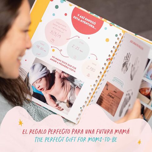 Baby Memory Book - Libro de Recuerdos para bebé Mi Primer Añito - Photo Album Spanish - First Year Keepsake Milestone Hardcover - Scrapbook, Stickers, Slip Case - Regalo in Saudi Arabia