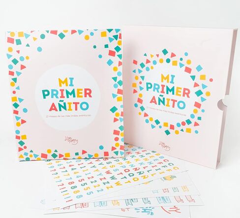 Baby Memory Book - Libro de Recuerdos para bebé Mi Primer Añito - Photo Album Spanish - First Year Keepsake Milestone Hardcover - Scrapbook, Stickers, Slip Case - Regalo in Saudi Arabia