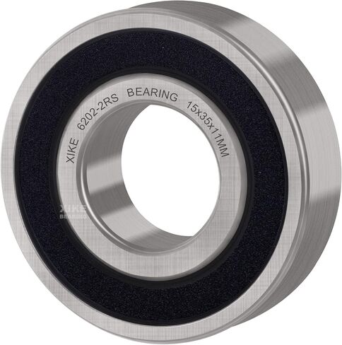 XiKe 4 Pcs 6202-2RS Double Rubber Seal Bearings 15x35x11mm, Pre-Lubricated and Stable Performance and Cost Effective, Deep Groove Ball Bearings. in Saudi Arabia