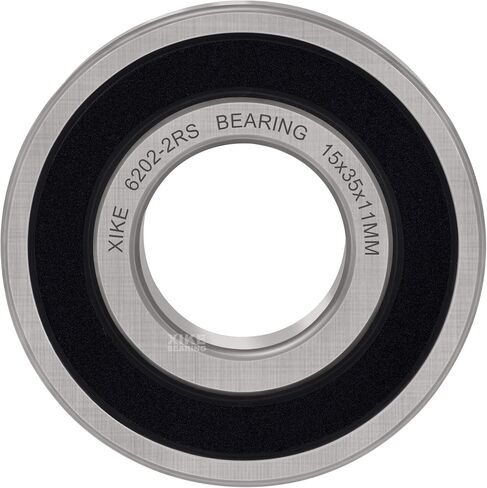 XiKe 4 Pcs 6202-2RS Double Rubber Seal Bearings 15x35x11mm, Pre-Lubricated and Stable Performance and Cost Effective, Deep Groove Ball Bearings. in Saudi Arabia
