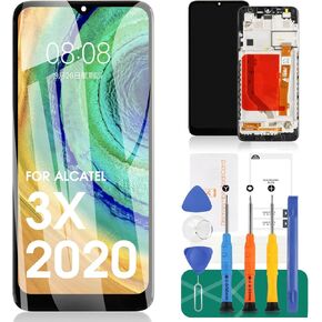 Screen Replacement for Alcatel 3X 2020 5061 5062 for TCL 10se 6.52 inch LCD Display Digitizer Touch Screen Assembly Repair Parts with Frame