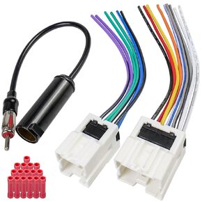 Stereo Wiring Harness 10Pin&6Pin Radio Connector Replacement for Nissan Pathfinder Altima Frontier Murano Maxima Titan Xterra,Car Stereo Wire Harness Antenna Adapter Kit for Infiniti 96-02