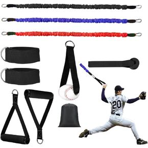 Baseball Resistance Trainer,Training Aid for Baseball Softball Pitchers,Interchangeable Grips to Build Arm Strength,Arm Bands for Baseball Players,Baseball Throwing Trainer,Great to Warm-Up