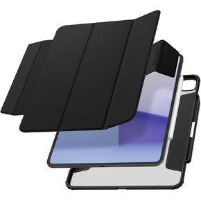 Spigen Air Skin Pro Designed for iPad Pro 13 inch Case M4 (2024) with Detachable Magnetic Cover, Clear Transparent Back and Pencil Holder - Black