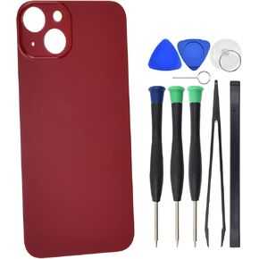 Red Back Glass Replacement for iPhone 13 with pre-cut adhesive