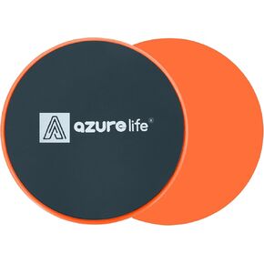 A AZURELIFE Exercise Core Sliders, Dual Sided Exercise Gliding Discs Use on Carpet or Hardwood Floors, Light and Portable, Perfect for Abdominal&Core Workouts
