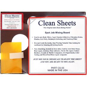 CLN-CS100 Superior Mixing Pad (12x12) - 100 Disposable Sheets FOR Toughest Job, Clear