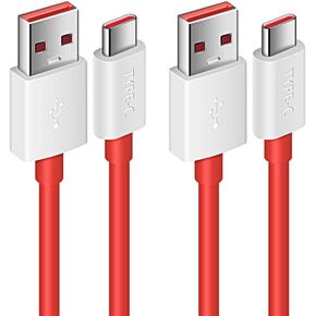 COOYA Dash Charge Cable Replacement for OnePlus 7 6T 6 5 5T, 65W 80W SUPERVOOC Charge for OnePlus 12 Open 11 10 Pro/Nord 2T/N30 Warp Charge for OnePlus 7 8 Pro 7T, 6ft 2Pack USB C Charging Data Cable