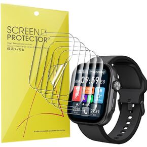 GTX13 Smart Watches Screen Protector, [6 Pack] Full Coverage TPU Clear Film Compatible for GZC GTX13 1.99" Smart Watches (6 Pack)